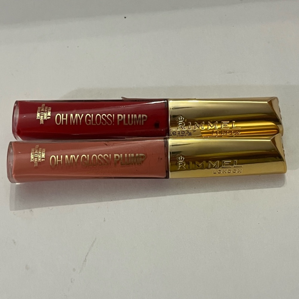 Rimmel London Oh My Gloss! Plump Lip Gloss Duo - Red and Pink